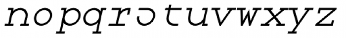 VLNL Tp Kurier Serif Italic Font LOWERCASE