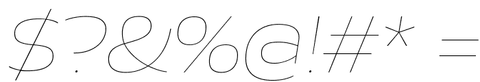 Aero FineItalic Font OTHER CHARS