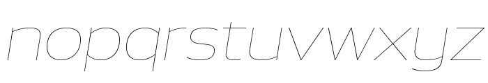 Aero FineItalic Font LOWERCASE