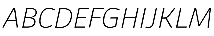 Agile ExtralightItalic Font UPPERCASE