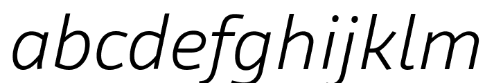 Agile LightItalic Font LOWERCASE