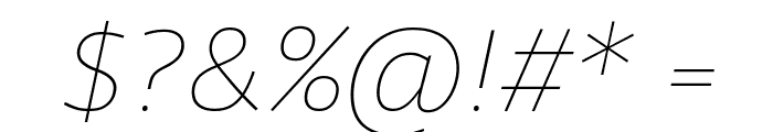 Agile ThinItalic Font OTHER CHARS