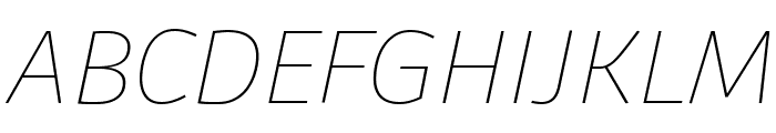 Agile ThinItalic Font UPPERCASE