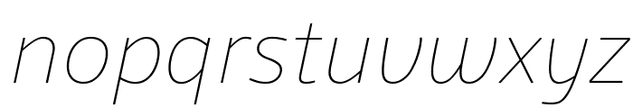 Agile ThinItalic Font LOWERCASE