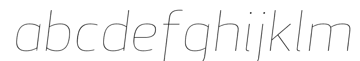 ApexSans ExtralightItalic Font LOWERCASE