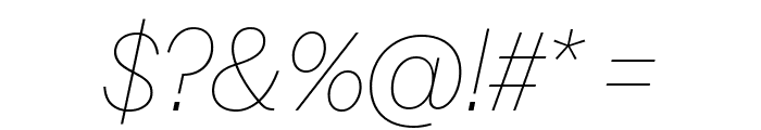 Balto ThinItalic Font OTHER CHARS