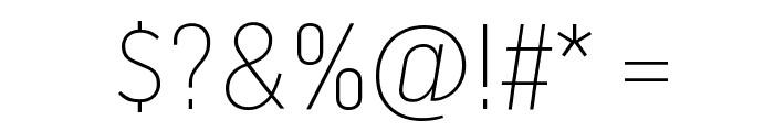 FlamaSemicondensed Ultralight Font OTHER CHARS
