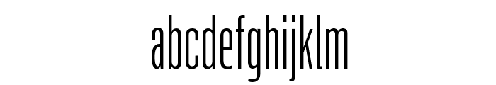 FlamaUltracondensed Light Font LOWERCASE