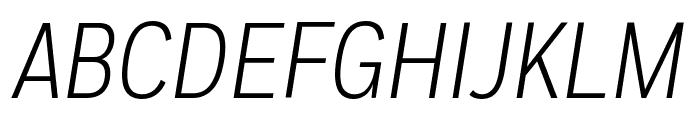 FortCond LightItalic Font UPPERCASE