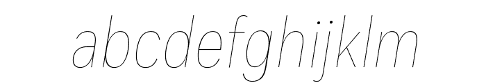 FortCond ThinItalic Font LOWERCASE