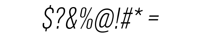 GrotzecCondensed ExtralightItalic Font OTHER CHARS