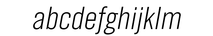 GrotzecCondensed ExtralightItalic Font LOWERCASE