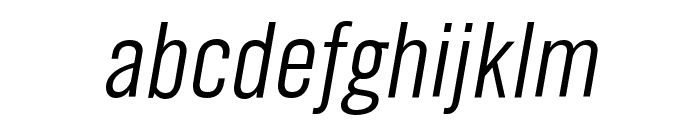 GrotzecCondensed LightItalic Font LOWERCASE