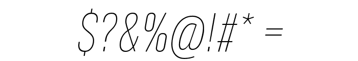 GrotzecCondensed ThinItalic Font OTHER CHARS