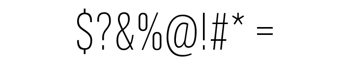 GrotzecCondensed Ultralight Font OTHER CHARS