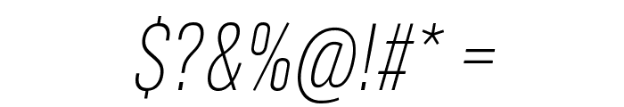 GrotzecCondensed UltralightItalic Font OTHER CHARS
