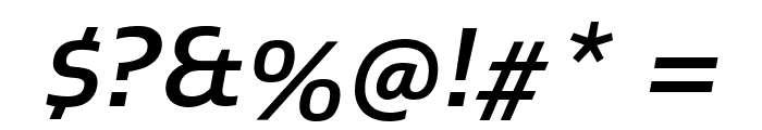 Gustan MediumItalic Font OTHER CHARS