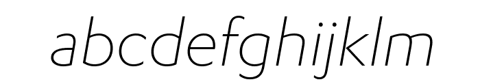 Karbon LightItalic Font LOWERCASE