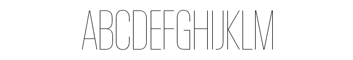 KommissarCondensed Thin Font UPPERCASE