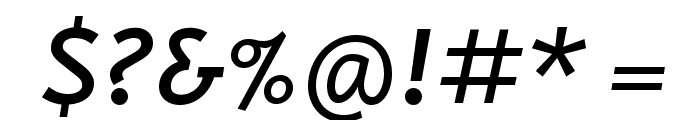 LuxSans MediumItalic Font OTHER CHARS
