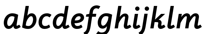 LuxSans MediumItalic Font LOWERCASE