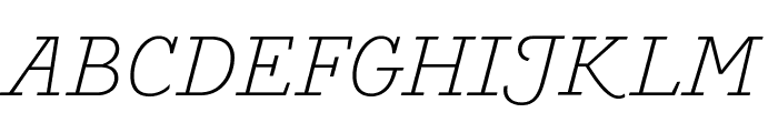 Outsiders LightItalic Font UPPERCASE
