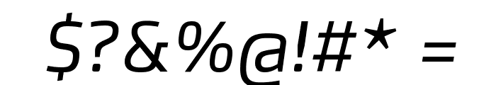Proof BookItalic Font OTHER CHARS