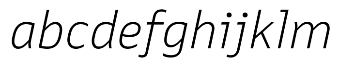 Queue LightItalic Font LOWERCASE