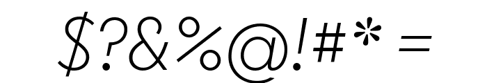 Regular LightItalic Font OTHER CHARS