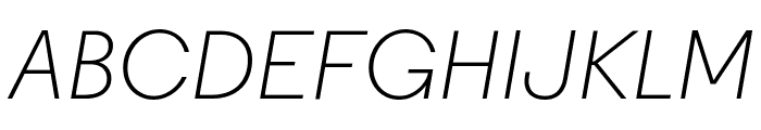 Regular LightItalic Font UPPERCASE