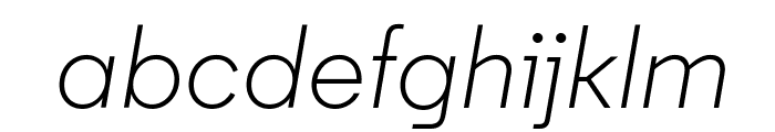 Regular LightItalic Font LOWERCASE