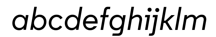 Regular MediumItalic Font LOWERCASE