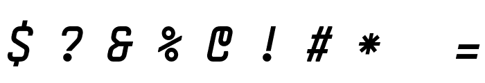 Remi MediumItalic Font OTHER CHARS
