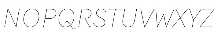 Router ThinItalic Font UPPERCASE