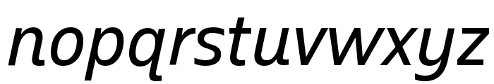 RumSans MediumItalic Font LOWERCASE