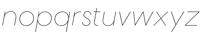 SharpSansNo2 ThinOblique Font LOWERCASE