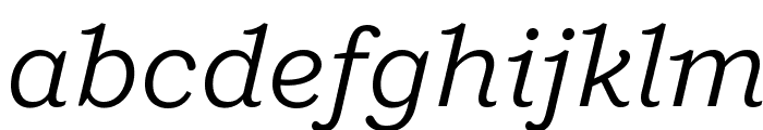 Shift BookItalic Font LOWERCASE
