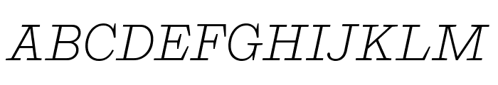 Shift LightItalic Font UPPERCASE