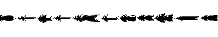 VN Arrows Regular Font LOWERCASE