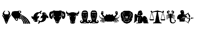 VN Zodiac Regular Font UPPERCASE