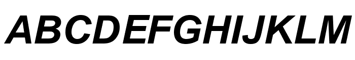 .VnArialH Bold Italic Sample