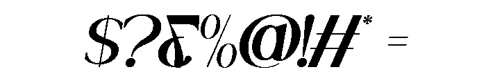 VONZA REGALIA ITALIC Regular Font OTHER CHARS
