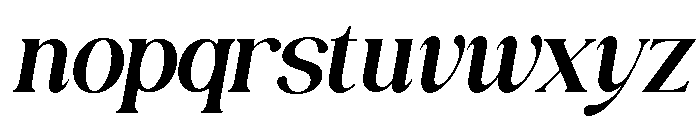 VONZA REGALIA ITALIC Regular Font LOWERCASE