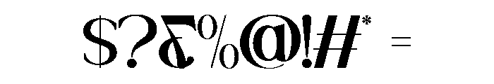VONZA REGALIA Regular Font OTHER CHARS