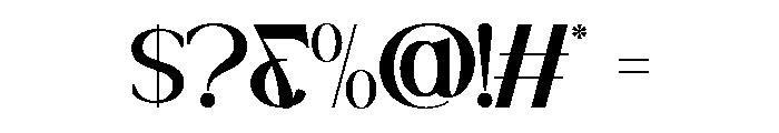 VONZAREGALIA-Regular Font OTHER CHARS