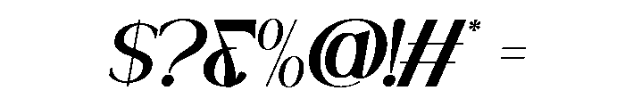 VONZAREGALIAITALIC-Regular Font OTHER CHARS