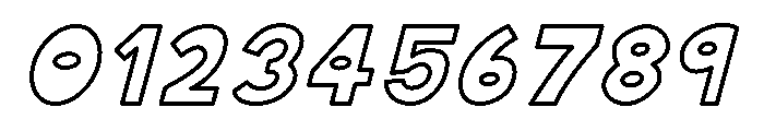 Vodka Soda Outline Italic Font OTHER CHARS