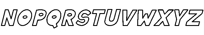Vodka Soda Outline Italic Font UPPERCASE