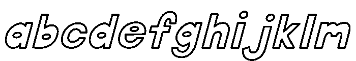 Vodka Soda Outline Italic FONT