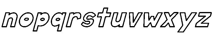 Vodka Soda Outline Italic Font LOWERCASE